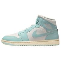 Air Jordan 1 Mid Light Dew moteriški sportbačiai su mėlyna burine muslino spalva (BQ6472-132) 38 white