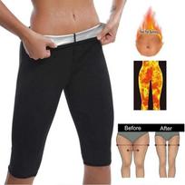 Body Shaper Pants Formavimo priemonės Sweat Sauna Effect Liekninančios kelnės Fitness Short Shapewear Treniruotės Sporto salė Antblauzdžiai Plastikinės kelnės L juoda