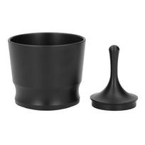 Coffee Powder Picker Aluminum Alloy Ergonomic Coffee Powder Receiver for 51mm 53mm 58mm Portafilter Black juoda