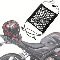 Motociklų krovinių tinklas Aukšto elastingumo dvisluoksnis motociklo tinklas šalmui laikyti 10 X11  guminis krovinių tinklas su kabliukais bagažo tinkleliu