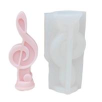 Muzikos natos žvakių formelės Silikoninės formelės Kvapiosios žvakės Dervos liejimo formelės Rankų darbo pasidaryk pats molio formelės Stalo dekoracijos 1 white