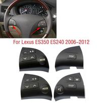 2PCS For Lexus ES350 ES240 2006-2012 Car Steering Wheel Multifunction Bluetooth Speaker Volume Control Button Switch Cover Cap gray A