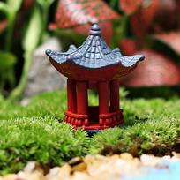 2 vnt. Mini stalo dekoracija Torii vartai Japoniško sodo miniatiūriniai šventyklos ornamentai Mikro akmens pavėsinė Lentyna Japonija 2PCS gray