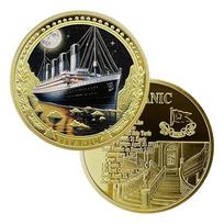Titaniko Atminimo Moneta Metalas Galvanizavimas Atminimo Medalis One Size