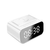 Multifunctional Alarm Clock Bluetooth Speaker Wireless Charger FM Radio USB flash drive and TF card player balta