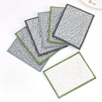 Silver Double Layer Non-Stick Dishcloth: Absorbent, Thickened Cotton Yarn Scouring Pad for Dishwashing and Pot Cleaning