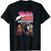 JoJo Keisti Nuotykiai 3 dalis Stardust Crusaders Anime Marškinėliai S juoda