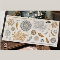 Metallic Bronzing Retro Temporary Gold Tattoo Body Art Bokini Tattoo Mobile Phone Stickers Decorations Women Accessories 2