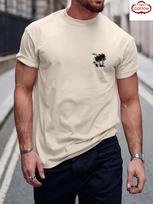Mens 100 Cotton Summer T Shirt  Summer Casual Round Neck Short Sleeved T Shirt  Suitable for Casual Office Settings S