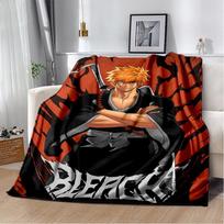 3D Balinimas Kurosaki Ichigo Animacinis Anime Minkštas pledas, Minkštas apklotas namams, miegamajam, lovai, sofai, kelionėms, vaikiška dovana 75x90cm