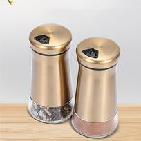 2Pcs Salt Tank Kitchen Seasoning Tank, Pepper Tank, Dispenser, Tableware Container Bottle, Steel Stainless Steel Sugar Tank, Jar