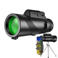 80X100 High Power Monocular Telescope with Night Vision Zoom HD Smartphone Holder for Hunting Camping Outdoor 80x100 with Holder