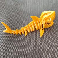 3D Printing Shark Model Jointed Full Movable Birth Date Present Realistic Animals Decorative Desktop Ornament Movable 17.5cm Shark 17.5CM