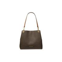 Michael Kors Mk Kensington Pleated Zipper Faux Leather Shoulder Bag Women Shoulder Bag Dark-Brown 30F3G8KT7B-252 Basic Set (Bag+Dust Bag)