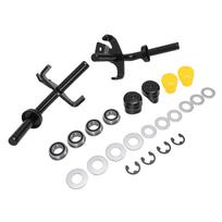 Front Wheel Bushing to Bearing Conversion Kit with Axle Steering Spindles GY20047 Replacement for L100 L105 L107 L108 black