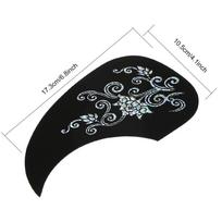 2Pcs Comma Shape Pickguard Pick Guard Sticker for Acoustic Guitar (Silver Vine)