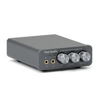 Fosi Audio K5 PRO DAC Headphone Amplifier with Microphone Mini HiFi Stereo Digital DAC for Headphone Compatible with Gray Cable Input, Gaming, juoda