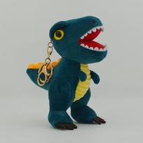 14cm Animacinis dinozauras Pliušinis žaislas Raktų pakabukas Linksmas Tironozavras Maža lėlė Mergaitės krepšio dekoracija Pakabukas Pliušinė dinozauro lėlė Dovana gray