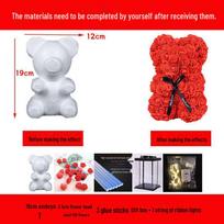 DIY Rose Bear Kit: Creative Foam Bear for Girlfriend's Birthday or Valentine's Day.
