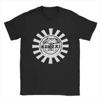 Bonzai Records Men T Shirts Funny Tees Short Sleeve Crew Neck T-Shirts Pure Cotton Plus Size Clothes S įvairiaspalvis