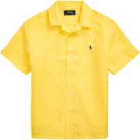 Polo Ralph Lauren Logo Single-Breasted Short Sleeve Solid Color Embroidered Shirt Kids shirts Yellow 323964585-003 XL