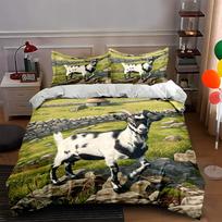 Goat, pastoral, rocks. Bedding Duvet cover sets Duvet covers Pillowcases gifts (1 * Duvet Cover 2 * Pillowcases, without duvet insert) 135x200cm