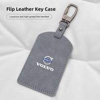 Key Card Holder Car Key Remote Protector Cover Accessories For Volvo 190h R XC S60 V60 XC60 XC40 V70 C30 V50 XC90 V40 SC60 S90 pilka