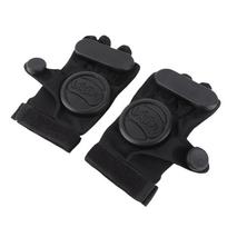 1 Pair Land Skateboard Slider Slide Gloves Longboard Skateboard Sliding Gloves juoda