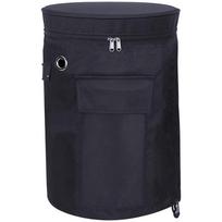 Black Propane Cylinder Cover 600D Oxford Fabric Waterproof for 5kg and 11kg Gas Tanks with Air Vents and Drawstring Base Small Size 25x52 Cm