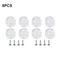 Brand New For Barbershops For Bathroom For Hotels Mirror Wall Hanging Frameless Clips 4pcs Mirror Mounting Hanging 4pcs