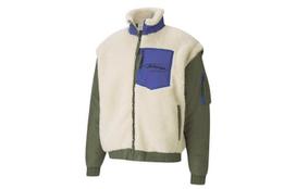 PUMA X ATTEMPT RAD/CAL Velvet Jackets Men's Army Green Stand Collar Moderate 598257-75 XS