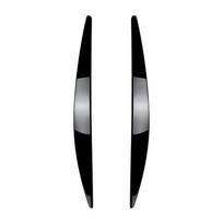 Headlight Lamp Eyebrows Cover Trim For 2015-2017 Skoda Octavia Mk3 Car Auto Eyelids Lids ABS Glossy Black