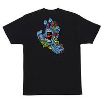 Santa Cruz Rob Roskopp SCREAMING FIVE HAND Skateboard T Shirt BLACK XXL