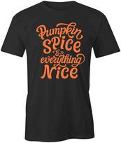 PUMPKIN SPICE & EVERYTHING NICE TShirt Tee Short-Sleeved Cotton FALL S1BSA605 S