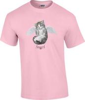 Angel Wings Halo Kitty Cat Kitten T-Shirt XXXXL