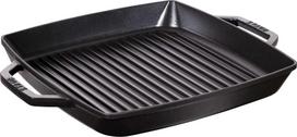STAUB 40511-783-0 kvadratinė ketaus keptuvė su dviem rankenomis, 33 cm, juoda