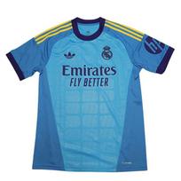 Adidas Originals 26/27 Season Real Madrid Away Goalkeeper Moisture-Wicking Striped Crew Neck Short Sleeve Football Shirt Fan Version KC3983 S