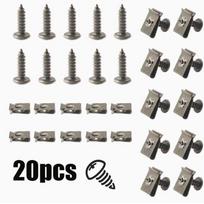 20/40/60Pcs U-Shaped U-Type Fastener Clips Iron Self Tapping Clips Set  Truck Accessories 20Pcs/Set