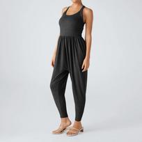 Women's Color Strap Sexy Cinching And Hip Lifting Jumpsuit L juoda