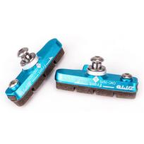 ZTTO Road Bike Caliper Brake Pads Replaceable Rubber CNC Aluminum Shell 1Pair Block Lightweight Braking Shoes For Carbon Part Blue for carbon
