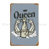 Chess Queen Metal Sign Cinema Cinema Custom Wall Decor Wall Mural Tin Sign Poster 20x30cm（7.8x11.8inch）
