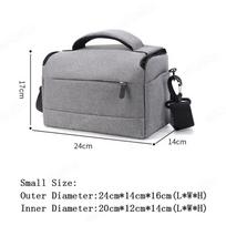 Digital DSLR Camera Shoulder Bags Photography Bag Waterproof Bag Nylon for Canon Nikon Sony Micro Single Camera Sleeve Gray 24x14x16cm