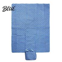 Family Size Picnic Mat Mat Waterproof Foldable Lightweight Rug with Storage Bag And Travel Blanket Shoulder Strap Portable Outdoor Blanket, mėlyna