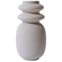 Fjord 2 Glass Vase, Dark Beige, 20 Cm
