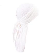 Breathable Long Tail Pirate Cap Cotton Hole Bandana Cap Hip Hop Bandana Headscarf  Outdoor Sports tamsiai mėlyna spalva