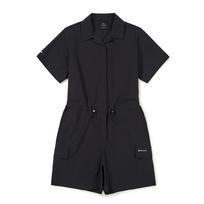 [Snowpeak] Syntech Women's Woven Shorts Jumpsuit Black (S24MWSOP33) 90