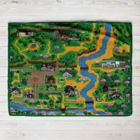 Stardew Valley Town Map Blanket Flannel Blanket Throw Blankets for Bedding sofa Ultra-Soft Bedroom Quilt Size: 75*100cm, Weight: 230 GSM