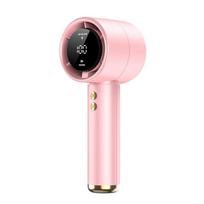 Mini rankinis ventiliatorius USB greitas įkrovimas Nešiojamas oro skaičiavimo ventiliatorius Tylus asmeninis didelio greičio ventiliatorius kelionėms lauko veiklai rožinė