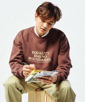Tantan Equality Message Sweatshirt - Brown Brown/L