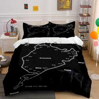 Race track layout design. Bedding sets Duvet cover sets Duvet covers Pillowcases(1*Duvet Cover 2*Pillowcases without duvet insert) 135x200cm